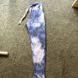 hollister blue and white tie dye sweatpants